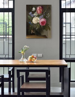 Foto 4 | Cuadro Decorativo - Rosas Y Un Tulipán En Un Jarrón De Cristal, C. 1650/1660- Jan Philips Van Thielen - 69x92 - Fin