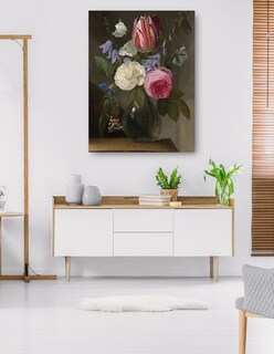 Foto 5 | Cuadro Decorativo - Rosas Y Un Tulipán En Un Jarrón De Cristal, C. 1650/1660- Jan Philips Van Thielen - 69x92 - Fin