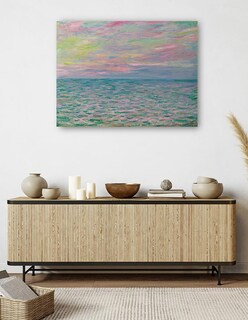Foto 5 | Cuadro Decorativo - Puesta De Sol En Pourville, Mar Abierto (1882)- Claude Monet - Costa - 69x92-impresión En L