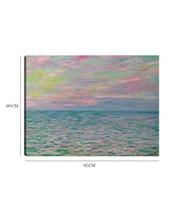 Foto 6 | Cuadro Decorativo - Puesta De Sol En Pourville, Mar Abierto (1882)- Claude Monet - Costa - 69x92-impresión En L