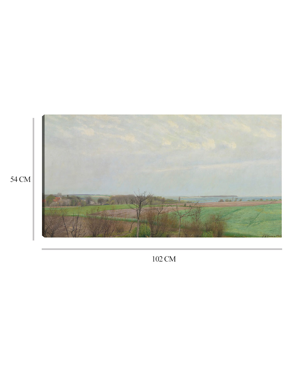 Foto 7 pulgar | Cuadro Decorativo - Vista Del Fiordo De Roskilde, Principios De La Primavera (1903)- Laurits Andersen Ring - 54x