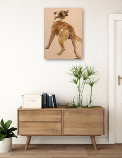 Foto 3 | Cuadro Decorativo - Estudio Del Perro Guía Homѐre Et Son.- William Bouguereau - Animales - 46x61-impresión En