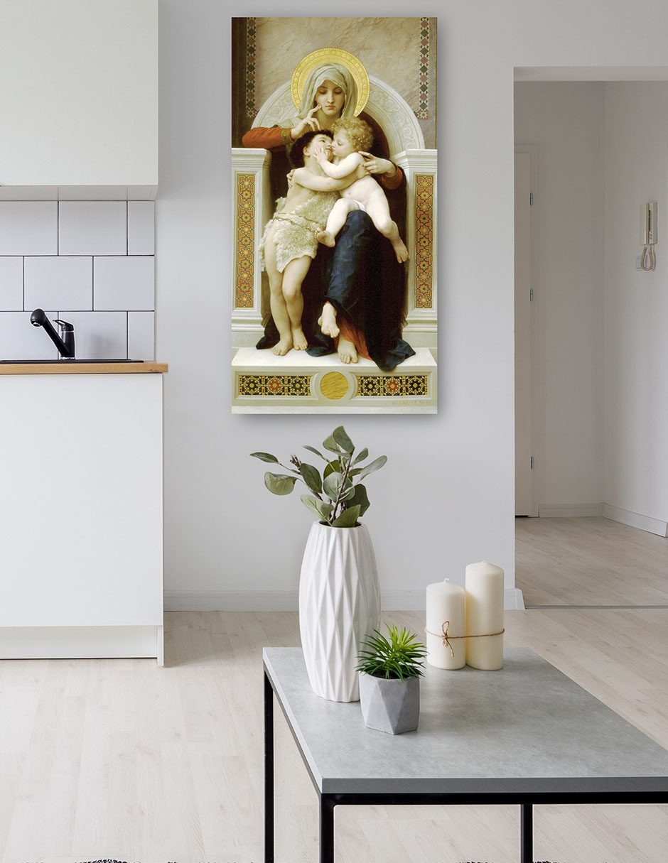 Foto 5 | Cuadro Decorativo - Virgen Con El Niño Y Juan Bautista (1875)- William Bouguereau - Religión - 34x64 - Fine Art Tj