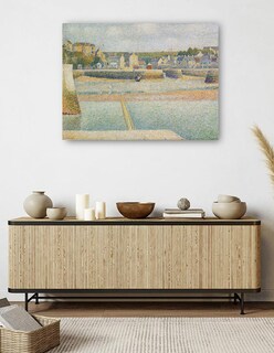 Foto 5 | Cuadro Decorativo - Port-en-bessin, El Puerto Exterior (marea Baja) (1888)- Georges Seurat - Fotografía - 28x36 -