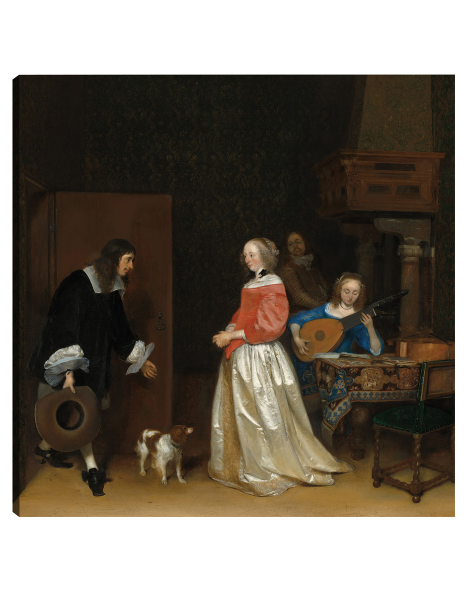 Foto 2 pulgar | Cuadro Decorativo - La Visita Del Pretendiente, C. 1658- Gerard Ter Borch The Younger - Fotografía - 51x51 - Fine Art T