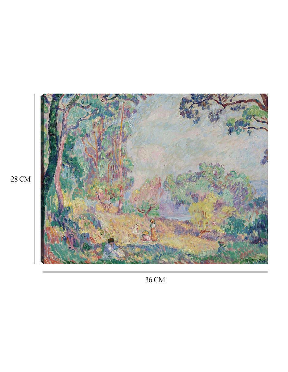 Foto 7 pulgar | Cuadro Decorativo - Jeunes Femmes Et Fillettes Dans Un Paysage (1906)- Henri Lebasque - Paisaje - 28x36 - Fine Art Tj