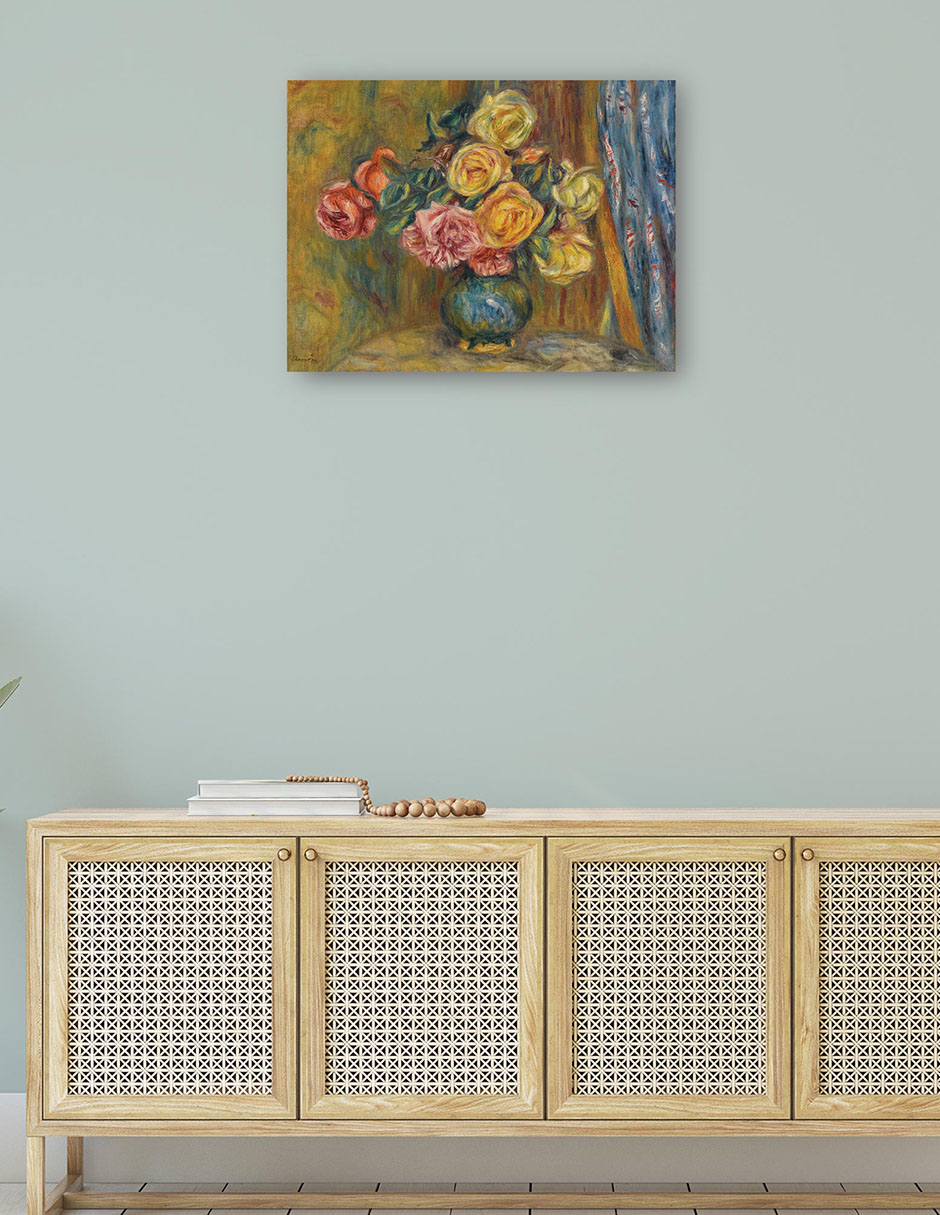Foto 4 | Cuadro Decorativo - Las Rosas Al Rideau Bleu (1912)- Pierre-auguste Renoir  - Religión - 69x92 - Impresión En