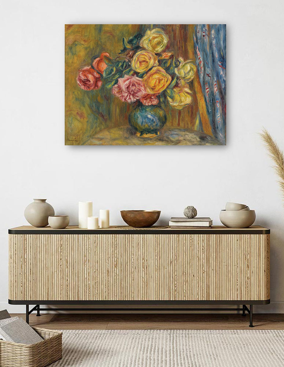 Foto 5 | Cuadro Decorativo - Las Rosas Al Rideau Bleu (1912)- Pierre-auguste Renoir  - Religión - 69x92 - Impresión En