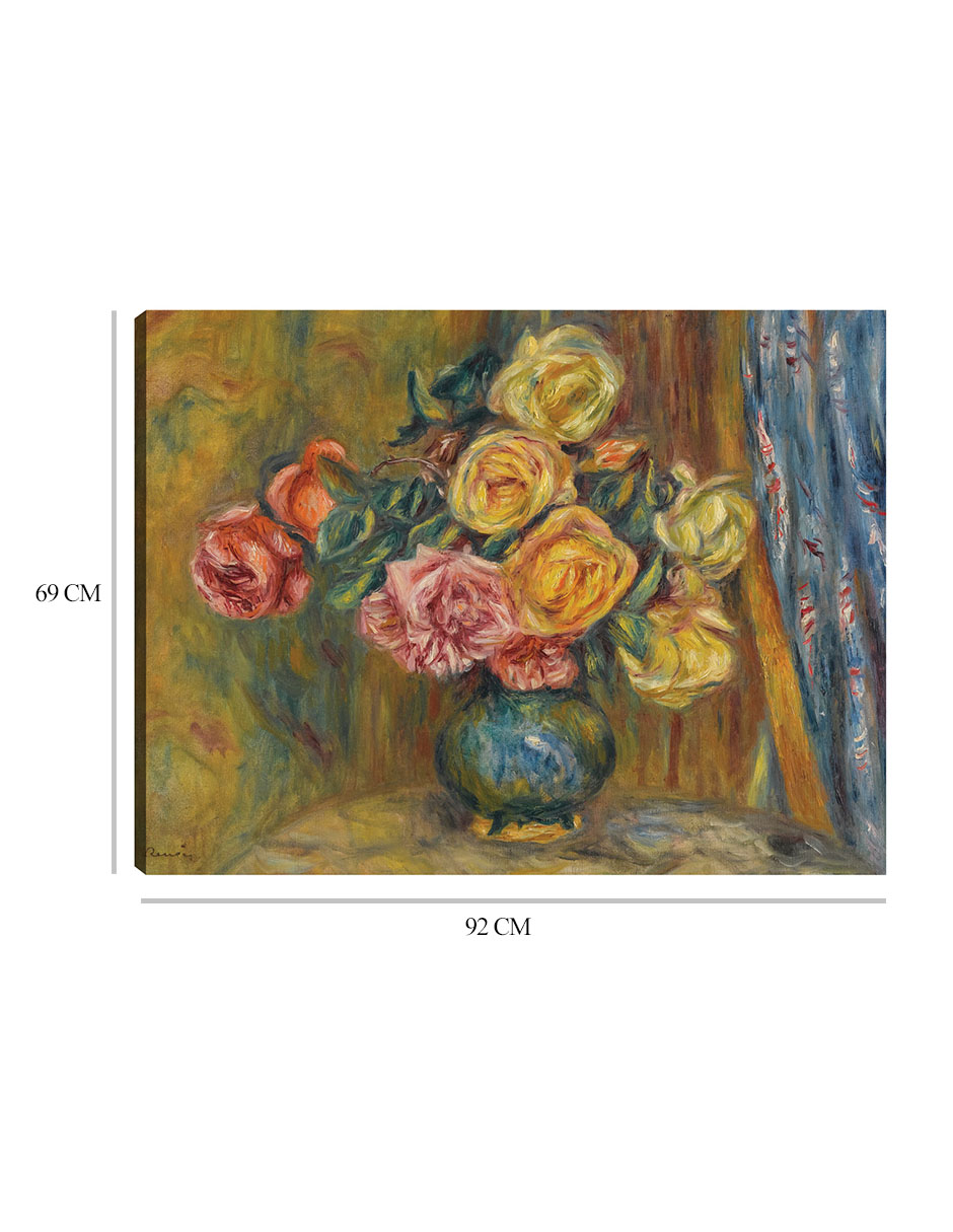 Foto 7 pulgar | Cuadro Decorativo - Las Rosas Al Rideau Bleu (1912)- Pierre-auguste Renoir  - Religión - 69x92 - Impresión En