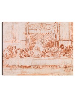 Foto 1 | Cuadro Decorativo - La Última Cena, Según Leonardo Da Vinci (1634-1635)- Rembrandt Van Rijn - Religión - 69x92 -
