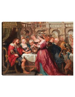 Foto 1 | Cuadro Decorativo - La Fiesta De Herodes (hacia 1638-1640)- Peter Paul Rubens - Religión - 28x36-impresión En