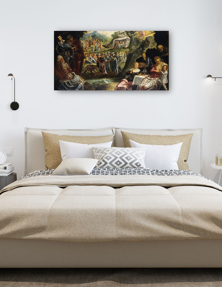 Foto 6 pulgar | Cuadro Decorativo - La Adoración Del Becerro De Oro (c. 1594)- Jacopo Tintoretto - Religión - 46x89 - Fine Art Tj