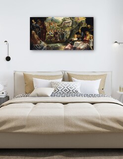 Foto 5 | Cuadro Decorativo - La Adoración Del Becerro De Oro (c. 1594)- Jacopo Tintoretto - Religión - 46x89 - Fine Art Tj