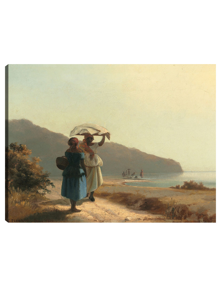 Foto 2 pulgar | Cuadro Decorativo - Dos Mujeres Conversando Junto Al Mar, Santo Tomás 1856- Camille Pissarro - Fotografía - 46x