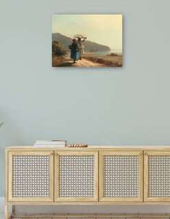 Foto 4 | Cuadro Decorativo - Dos Mujeres Conversando Junto Al Mar, Santo Tomás 1856- Camille Pissarro - Fotografía - 46x