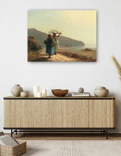 Foto 5 | Cuadro Decorativo - Dos Mujeres Conversando Junto Al Mar, Santo Tomás 1856- Camille Pissarro - Fotografía - 46x