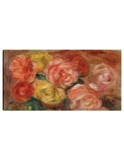 Foto 1 | Cuadro Decorativo - Naturaleza Morte Aux Roses (1918)- Pierre-auguste Renoir - Floral - 34x64 - Impresión En