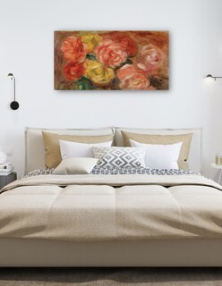 Foto 5 | Cuadro Decorativo - Naturaleza Morte Aux Roses (1918)- Pierre-auguste Renoir - Floral - 34x64 - Impresión En
