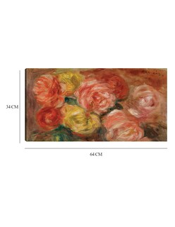 Foto 6 | Cuadro Decorativo - Naturaleza Morte Aux Roses (1918)- Pierre-auguste Renoir - Floral - 34x64 - Impresión En