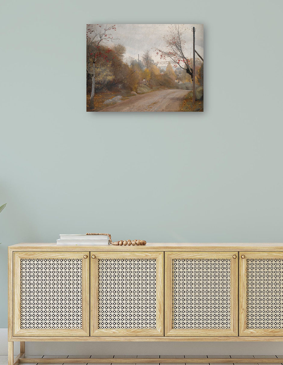 Foto 5 pulgar | Cuadro Decorativo - La Carretera De Mogenstrup, Zelanda. Otoño (1888)- Laurits Andersen Ring - Religión - 69x92 -
