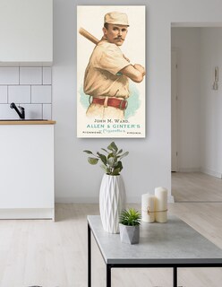 Foto 5 | Cuadro Decorativo - John M. Ward, Gigantes De Nueva York, Retrato De Tarjeta De Béisbol- Library Of Congress -