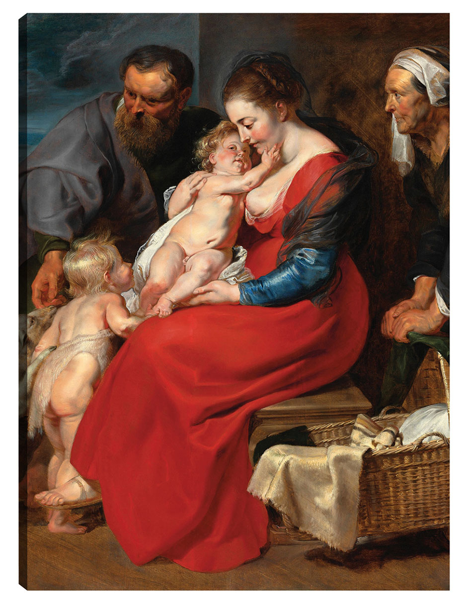 Foto 2 pulgar | Cuadro Decorativo - La Sagrada Familia Con Los Santos Isabel Y Juan Bautista (1615)- Peter Paul Rubens - 28x36 - Fin