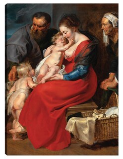 Foto 1 | Cuadro Decorativo - La Sagrada Familia Con Los Santos Isabel Y Juan Bautista (1615)- Peter Paul Rubens - 28x36 - Fin