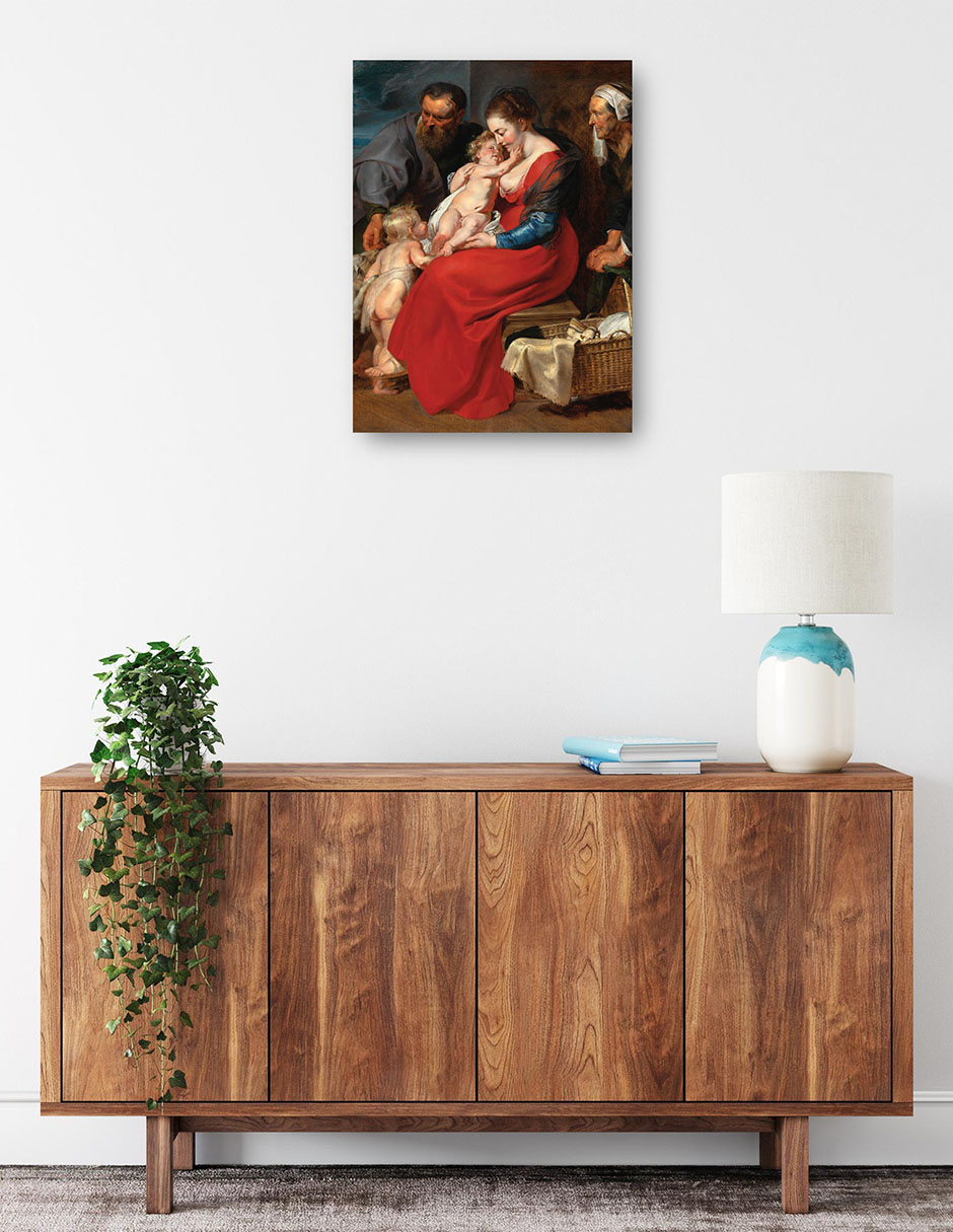 Foto 2 | Cuadro Decorativo - La Sagrada Familia Con Los Santos Isabel Y Juan Bautista (1615)- Peter Paul Rubens - 28x36 - Fin