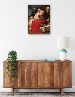 Foto 2 | Cuadro Decorativo - La Sagrada Familia Con Los Santos Isabel Y Juan Bautista (1615)- Peter Paul Rubens - 28x36 - Fin
