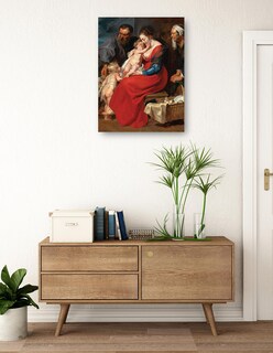 Foto 3 | Cuadro Decorativo - La Sagrada Familia Con Los Santos Isabel Y Juan Bautista (1615)- Peter Paul Rubens - 28x36 - Fin
