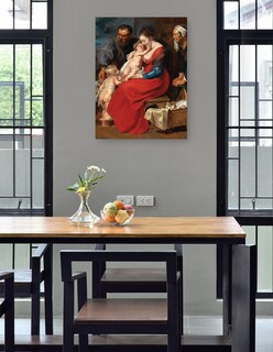 Foto 4 | Cuadro Decorativo - La Sagrada Familia Con Los Santos Isabel Y Juan Bautista (1615)- Peter Paul Rubens - 28x36 - Fin
