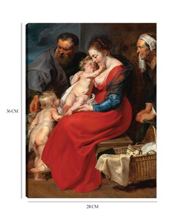 Foto 6 | Cuadro Decorativo - La Sagrada Familia Con Los Santos Isabel Y Juan Bautista (1615)- Peter Paul Rubens - 28x36 - Fin