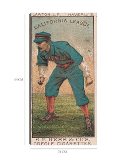 Foto 6 | Cuadro Decorativo - Lawton, Equipo Haverly, Retrato De Tarjeta De Béisbol- Library Of Congress - 34x64 - Fine Art Tj