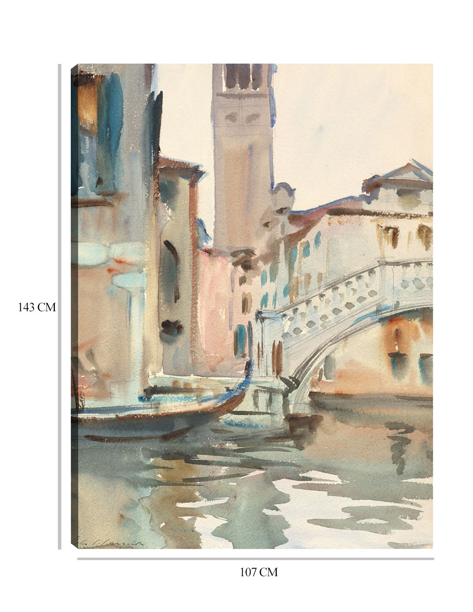 Foto 7 pulgar | Cuadro Decorativo - Un Puente Y Campanario, Venecia (1902-1904)- John Singer Sargent - Ciudades - 107x143 - Fine Art Tj