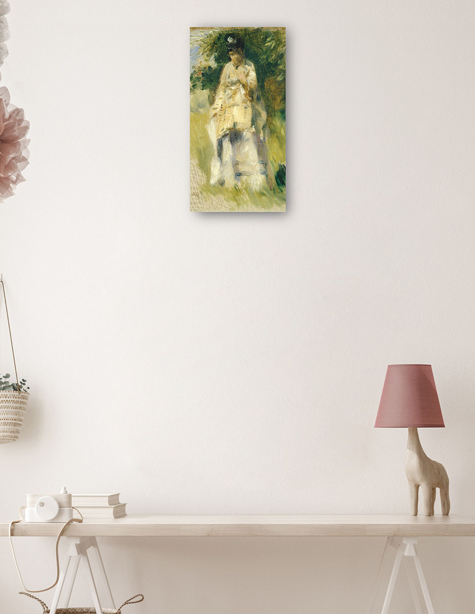 Foto 4 pulgar | Cuadro Decorativo - Mujer De Pie Junto A Un Árbol- Pierre-auguste Renoir - Fotografía - 54x102 - Impresión En