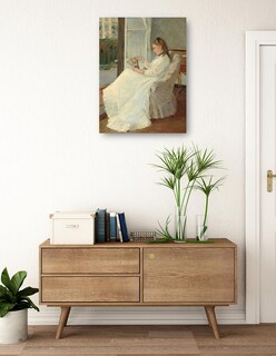 Foto 3 | Cuadro Decorativo - La Hermana Del Artista En Una Ventana- Berthe Morisot - Fotografía - 28x36 - Impresión En
