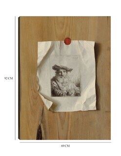 Foto 6 | Cuadro Decorativo - Trampantojo De Un Grabado De Ferdinand Bol, C. 1675- Dutch Or Flemish 17th Century - 69x92 - Fin