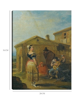 Foto 6 | Cuadro Decorativo - Una Mujer De Pie Ante Un Grupo Musical.- Leonardo Alenza Y Nieto - Fotografía - 28x36 - Fine Art Tj