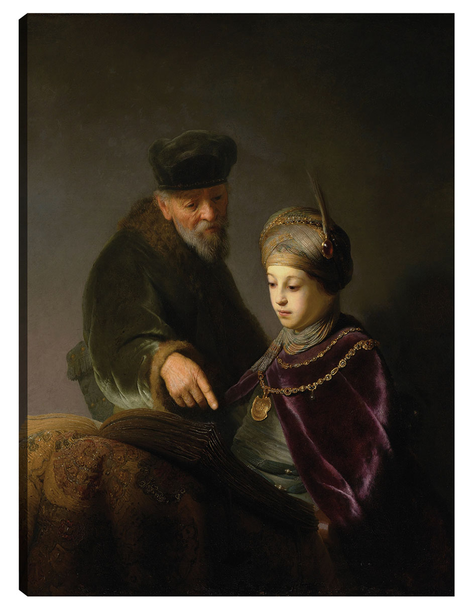 Foto 2 pulgar | Cuadro Decorativo - Un Joven Erudito Y Su Tutor (alrededor De 1629-1630)- Rembrandt Van Rijn - Fotografía - 46x6