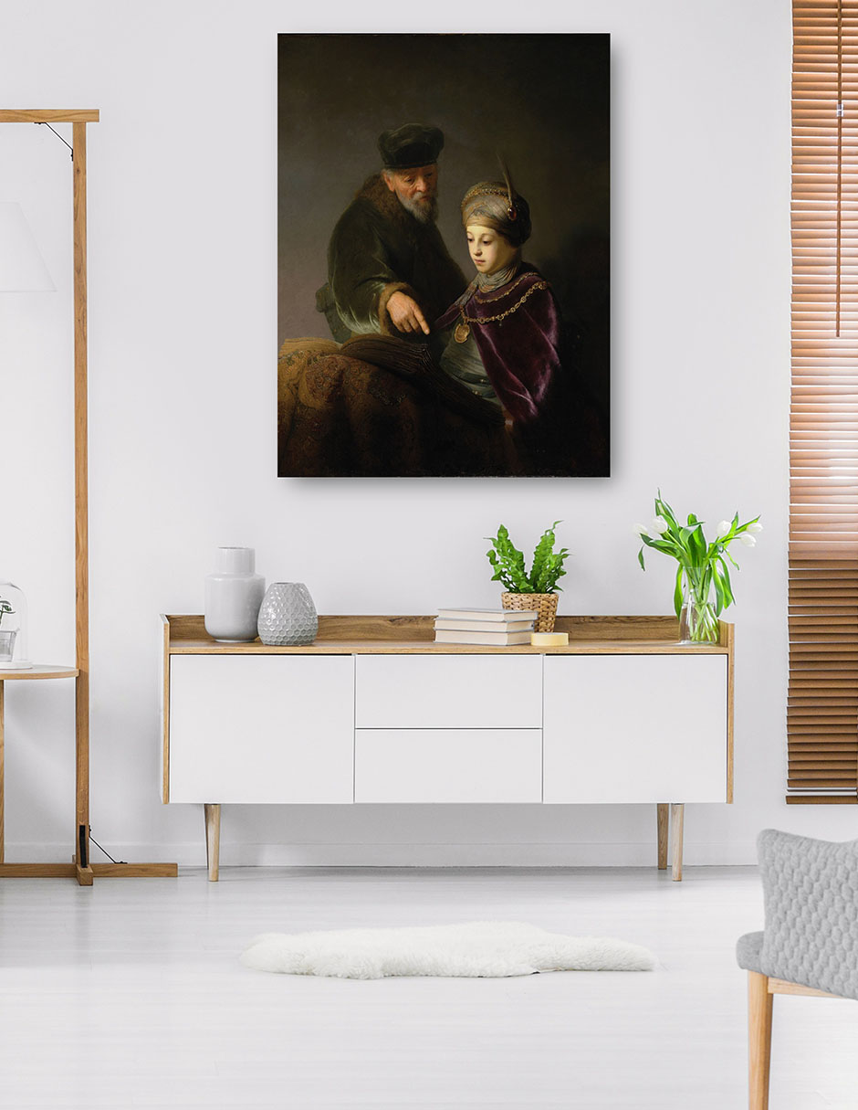 Foto 6 pulgar | Cuadro Decorativo - Un Joven Erudito Y Su Tutor (alrededor De 1629-1630)- Rembrandt Van Rijn - Fotografía - 46x6