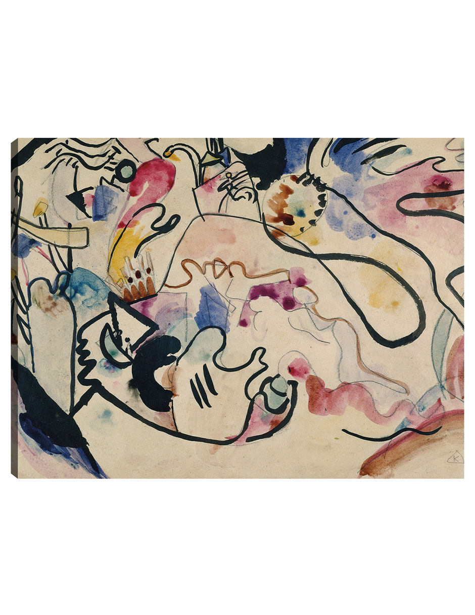 Foto 2 pulgar | Cuadro Decorativo - Aquarell Nr. 8 &amp,#39,etiqueta Jüngster&amp,#39, (1911)- Wassily Kandinsky - 69x92 - Fine Art Tj