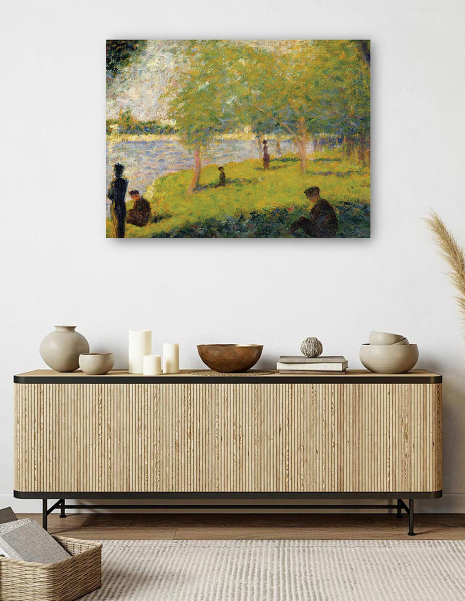 Foto 6 pulgar | Cuadro Decorativo - Estudiar Para Un Domingo En La Grande Jatte (1884)- Georges Seurat - Paisaje - 69x92 - Fine Art Tj