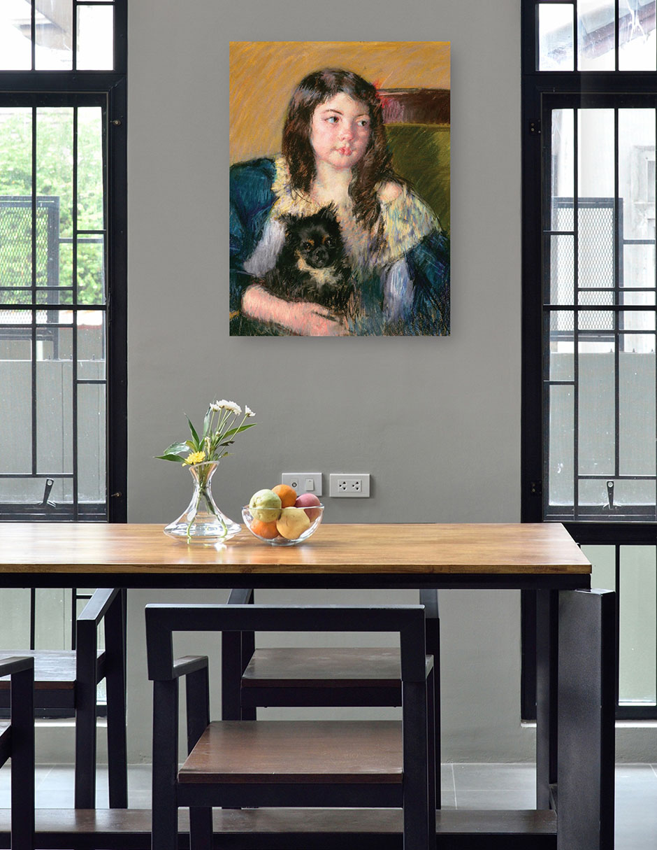 Foto 5 pulgar | Cuadro Decorativo - Françoise, Sosteniendo Un Perrito, Mirando Hacia La Derecha (1909)- Mary Cassatt - 28x36 - Fine A