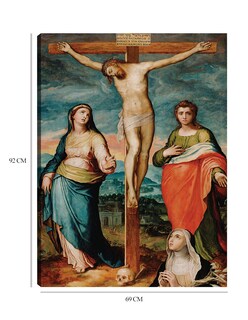 Foto 6 | Cuadro Decorativo - Cristo En La Cruz Con Los Santos María, Juan Evangelista Y Catalina De Siena - Marco Pino-69