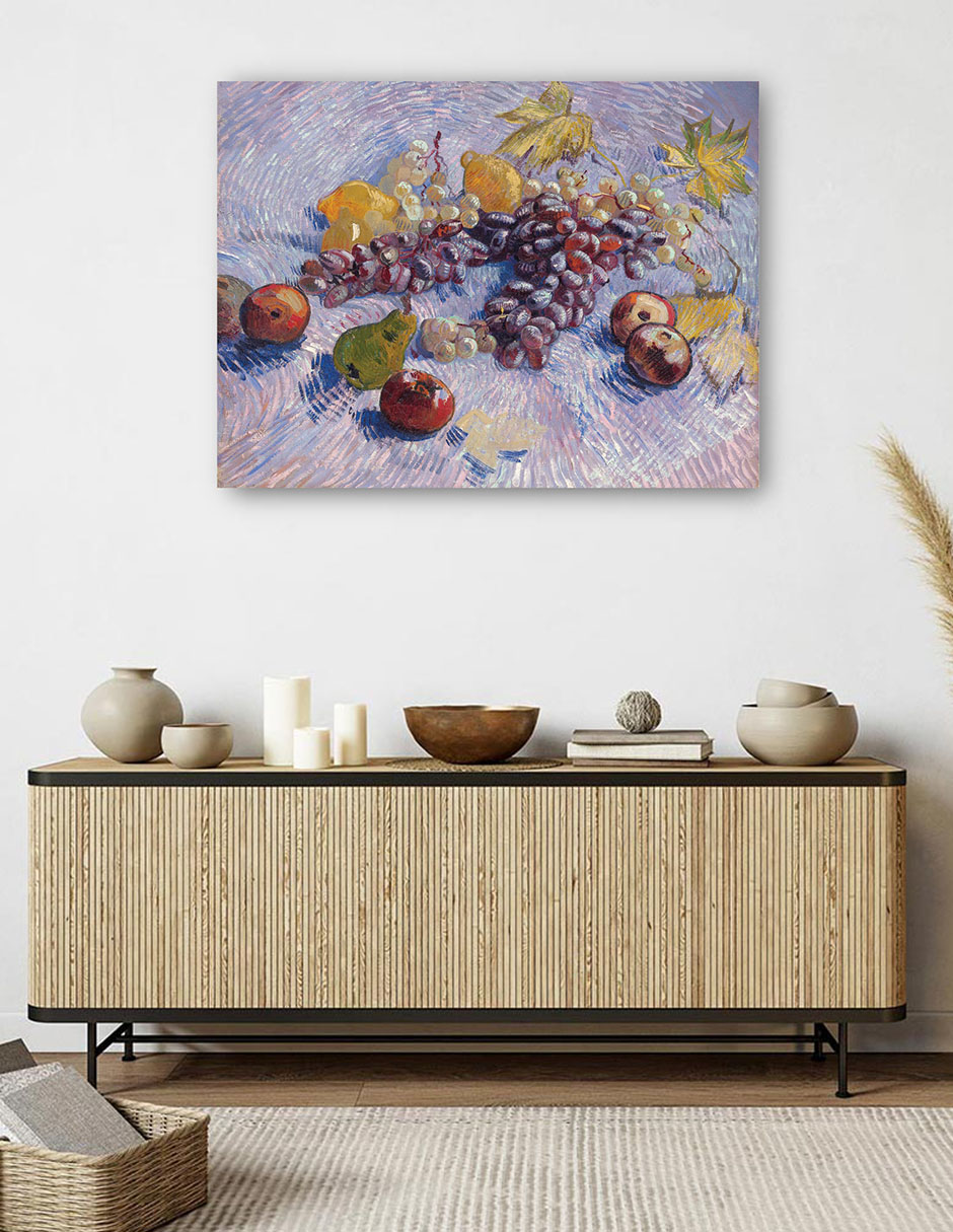Foto 6 pulgar | Cuadro Decorativo - Uvas, Limones, Peras Y Manzanas (1887)- Vincent Van Gogh - Religión - 69x92 -impresión En