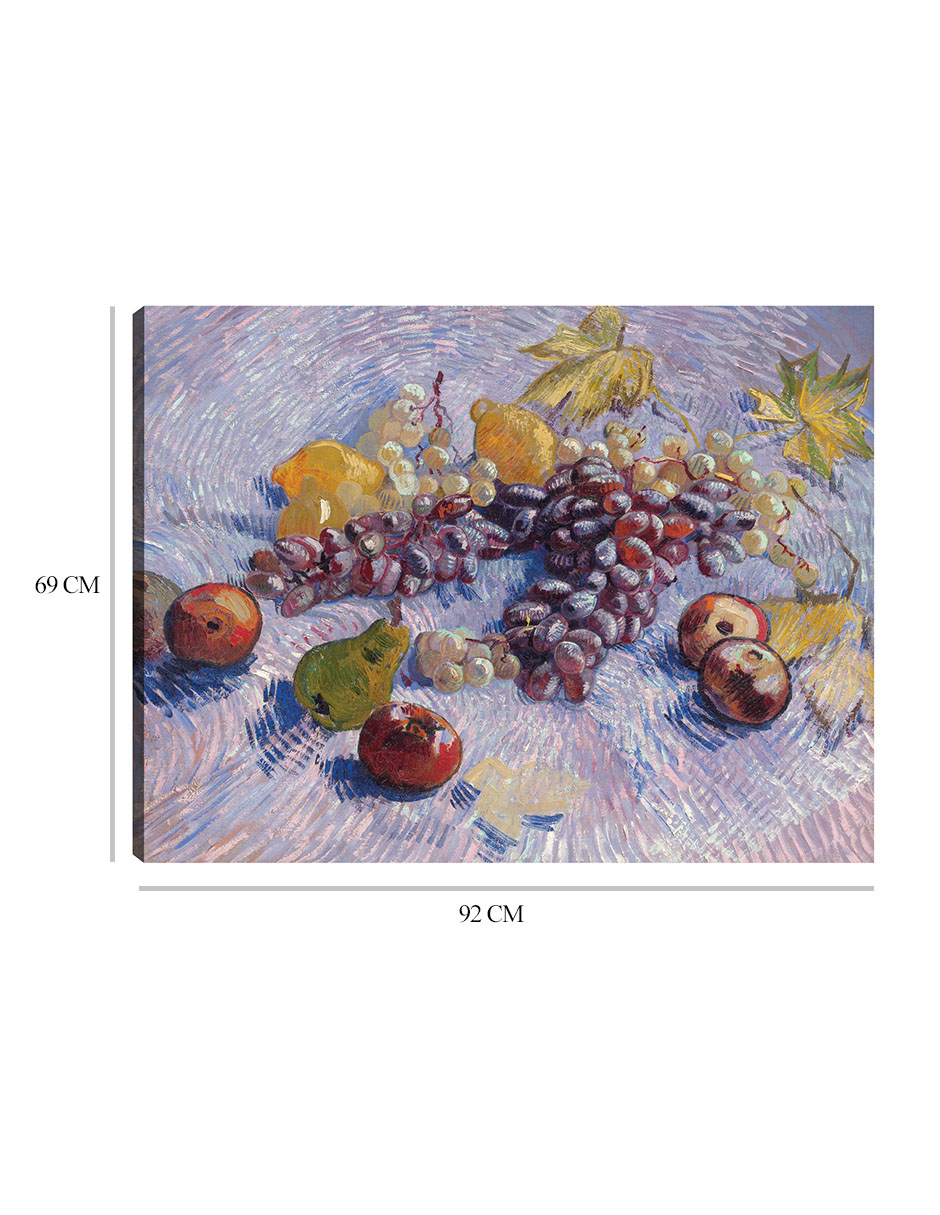 Foto 7 pulgar | Cuadro Decorativo - Uvas, Limones, Peras Y Manzanas (1887)- Vincent Van Gogh - Religión - 69x92 -impresión En