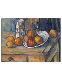 Foto 1 | Cuadro Decorativo - Naturaleza Muerta Con Jarra De Leche Y Fruta (c. 1900)- Paul Cézanne - Religión - 69x92 - Fine Ar