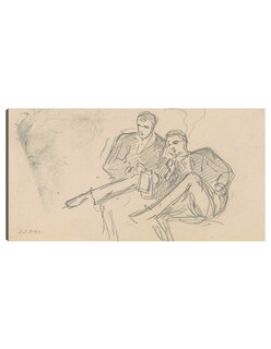 Foto 1 | Cuadro Decorativo - Hombres Sentados (c. 1874-1877)- John Singer Sargent - Fotografía - 34x64 - Impresión En L