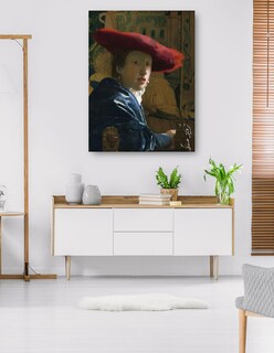 Foto 5 | Cuadro Decorativo - La Chica Del Sombrero Rojo (c. 1665-1666)- Johannes Vermeer - Fotografía - 46x61 - Fine Art Tj