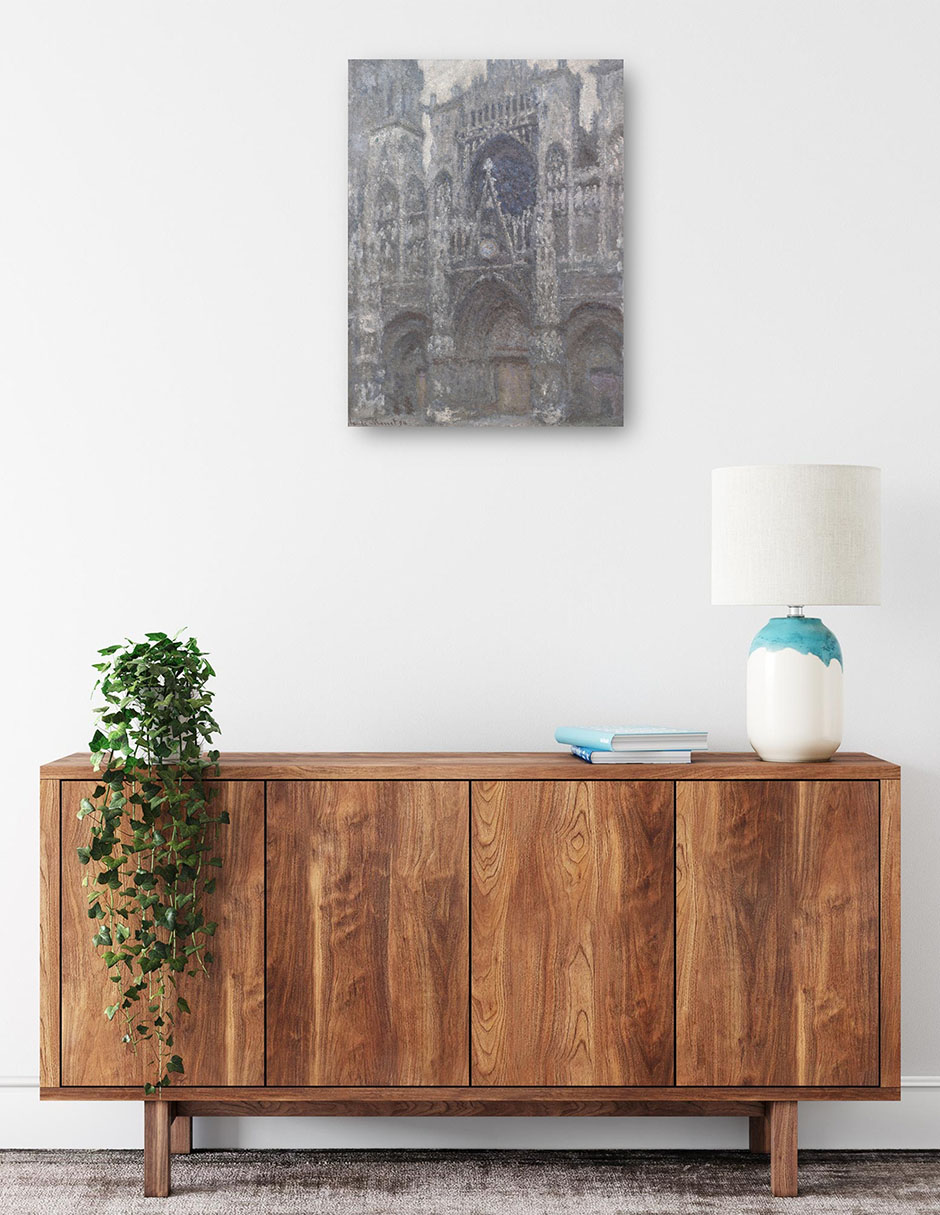 Foto 2 | Cuadro Decorativo - La Catedral De Ruán. El Portal, Tiempo Gris (1892)- Claude Monet - Ciudades - 28x36 - Fine Art Tj